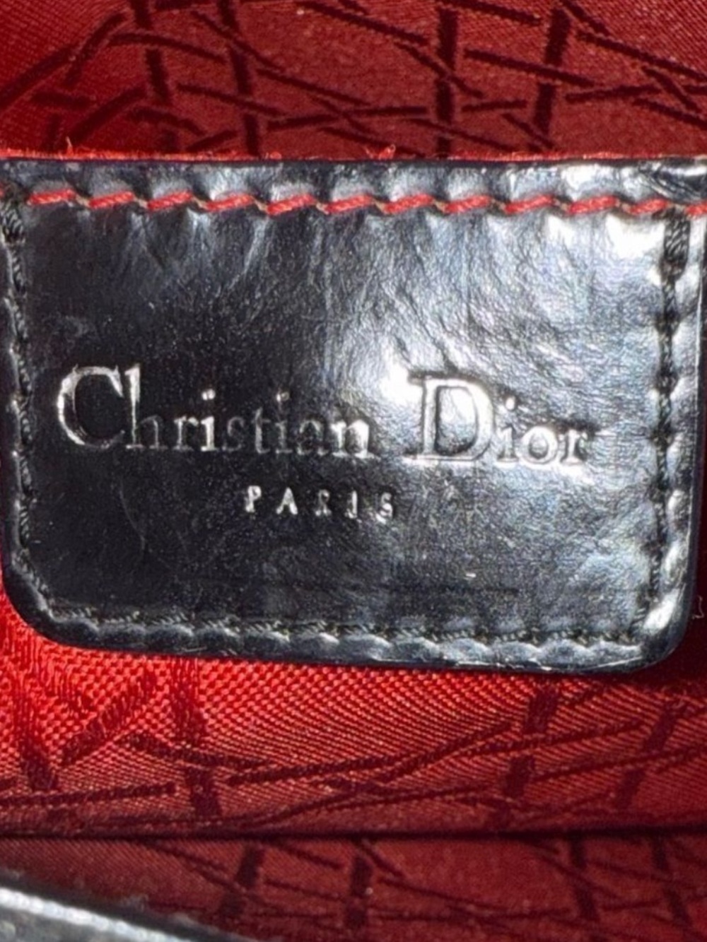 Christian DIOR Black Leather Lady D Tote - Picture 13 of 14